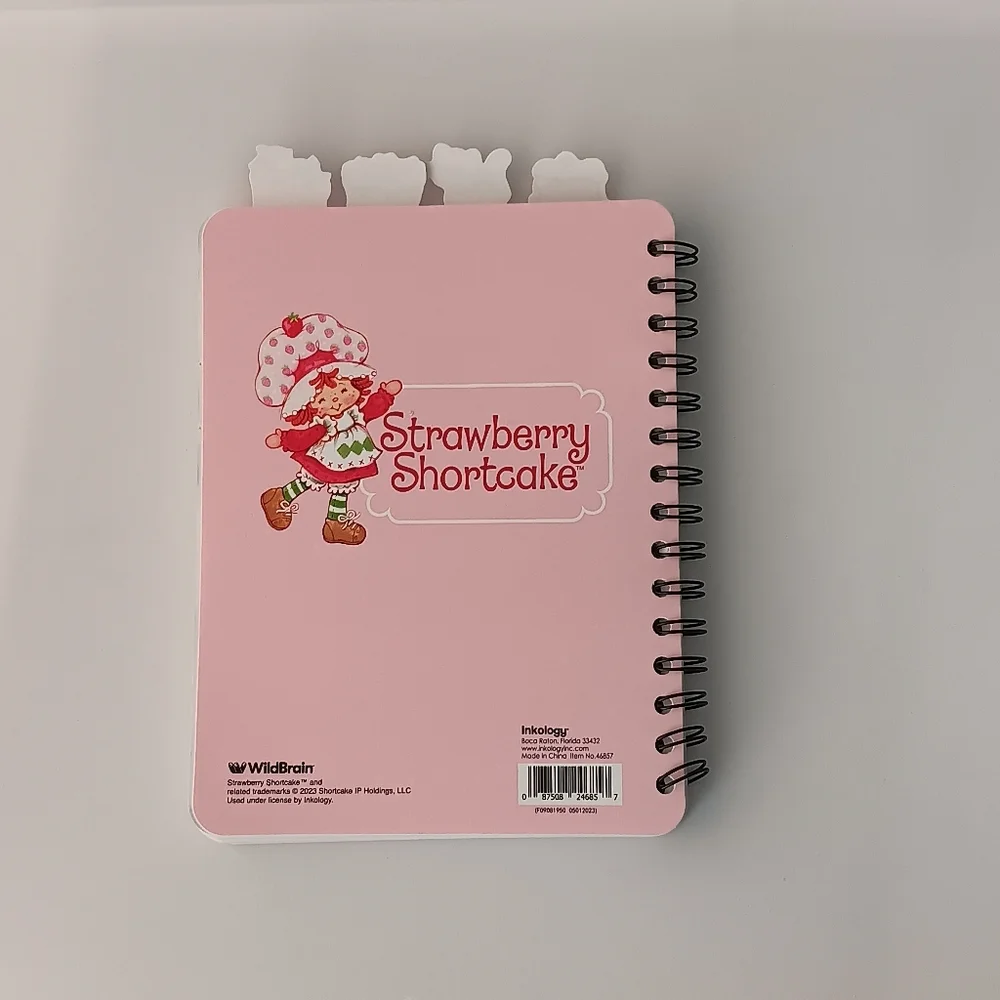 NEW Strawberry Shortcake Spiral Bound Notebook Bullet Journal Tabs 6" by 8" - Picture 6 of 10